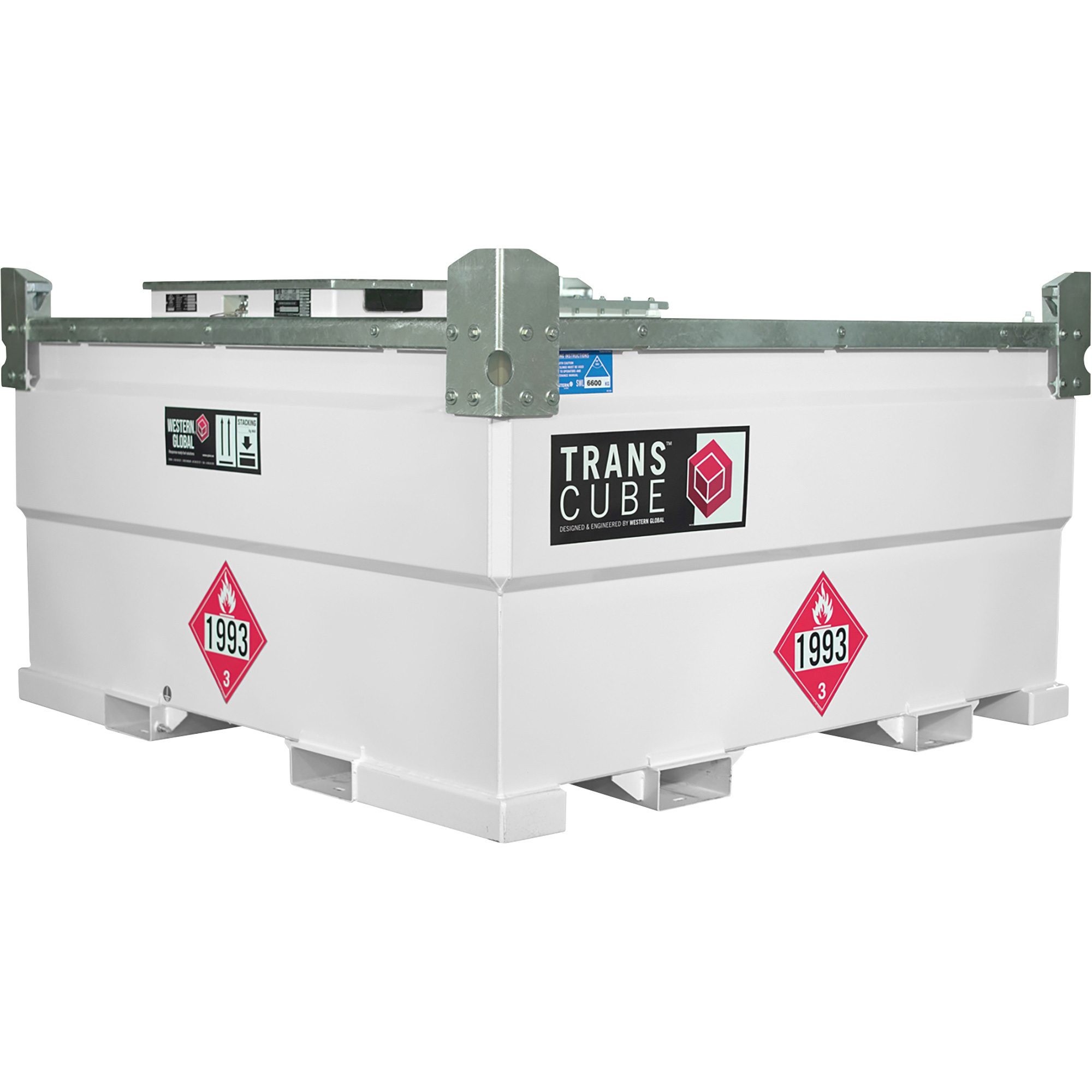 Western Global TransCube 50TCG Transportable Double-Walled Gasoline/Diesel Fuel Storage Tank with Level Gauge, 1204 Gallons, Model# TCGWN0050